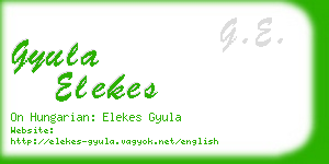 gyula elekes business card